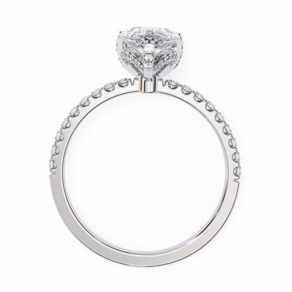 White Gold / Moissanite, White Gold / Lab Grown, 925 Silver / Moissanite, 925 Silver / Lab Grown