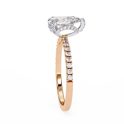 Rose Gold / Moissanite, Rose Gold / Lab Grown