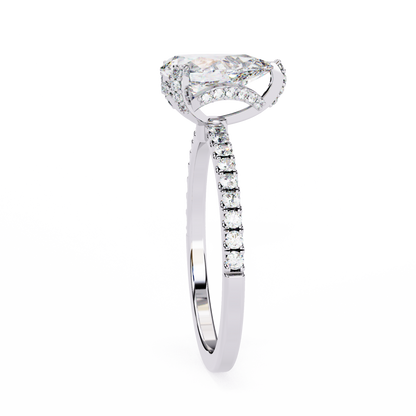 White Gold / Moissanite, White Gold / Lab Grown, 925 Silver / Moissanite, 925 Silver / Lab Grown