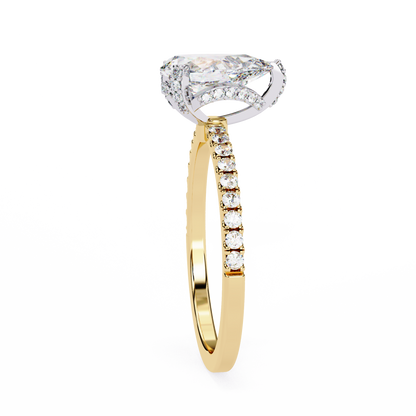 Yellow Gold / Moissanite, Yellow Gold / Lab Grown