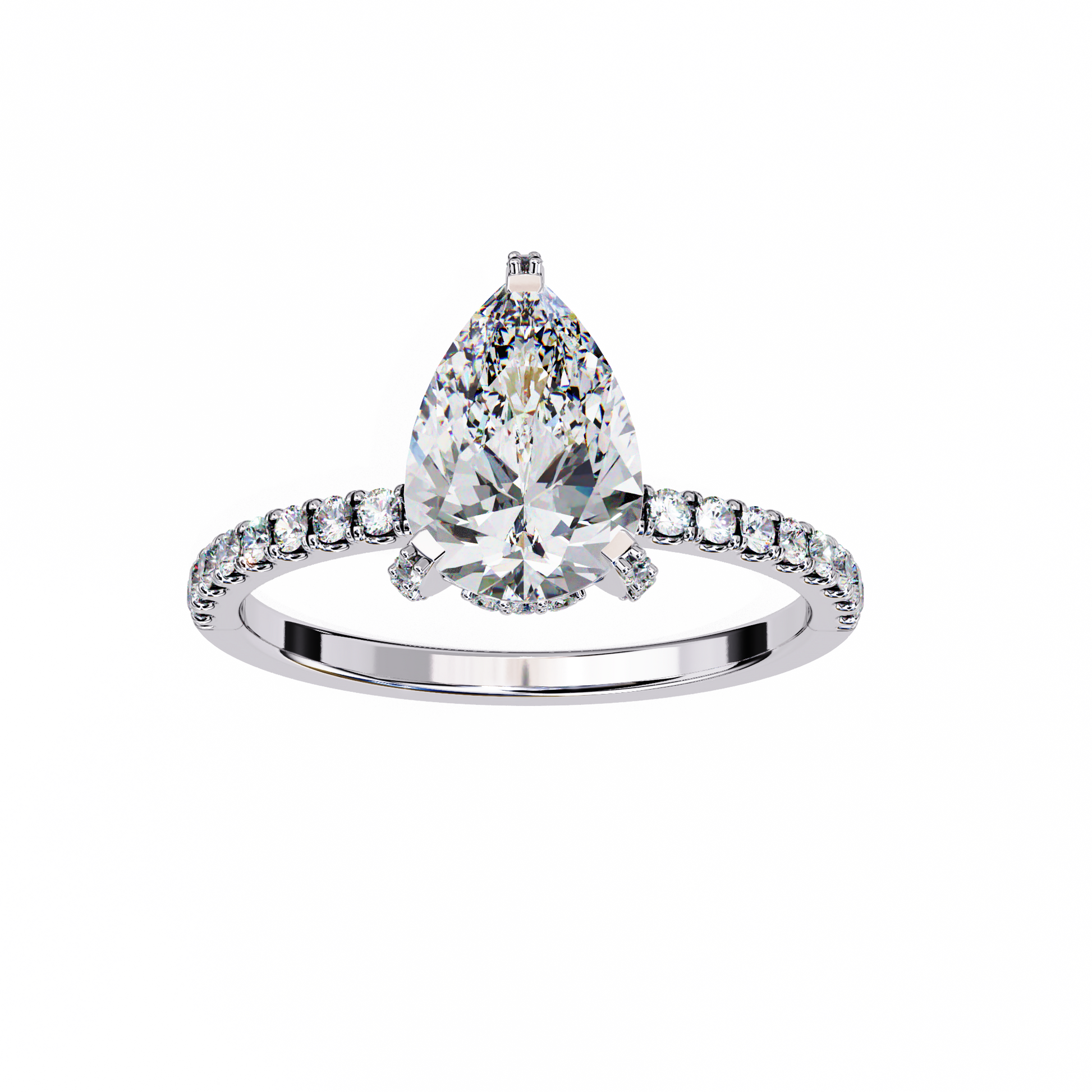 White Gold / Moissanite, White Gold / Lab Grown, 925 Silver / Moissanite, 925 Silver / Lab Grown
