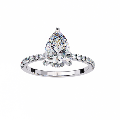 White Gold / Moissanite, White Gold / Lab Grown, 925 Silver / Moissanite, 925 Silver / Lab Grown