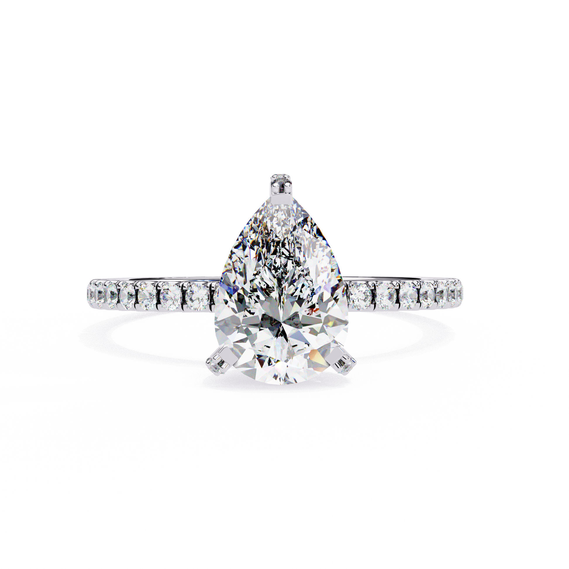 White Gold / Moissanite, White Gold / Lab Grown, 925 Silver / Moissanite, 925 Silver / Lab Grown