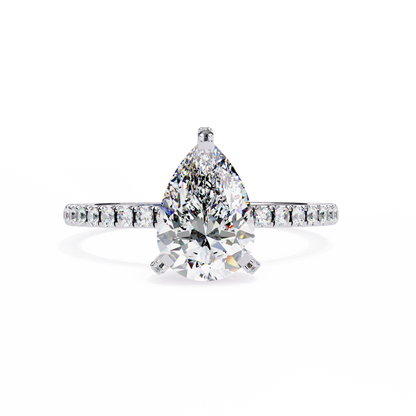 White Gold / Moissanite, White Gold / Lab Grown, 925 Silver / Moissanite, 925 Silver / Lab Grown