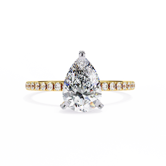 Yellow Gold / Moissanite, Yellow Gold / Lab Grown