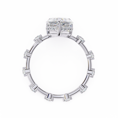 White Gold / Moissanite, White Gold / Lab Grown, 925 Silver / Moissanite, 925 Silver / Lab Grown