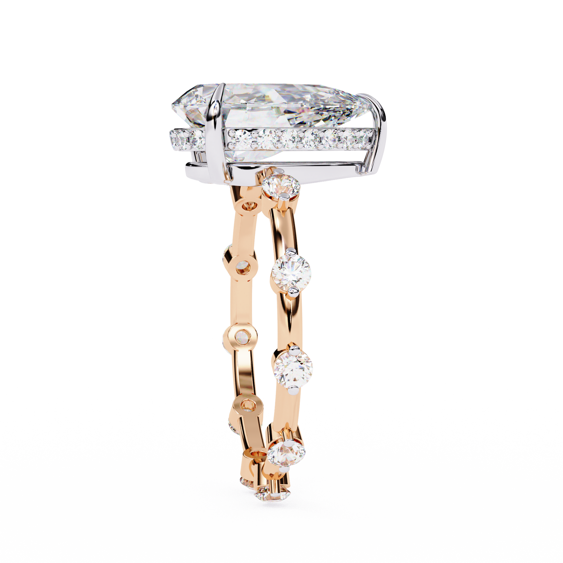 Rose Gold / Moissanite, Rose Gold / Lab Grown