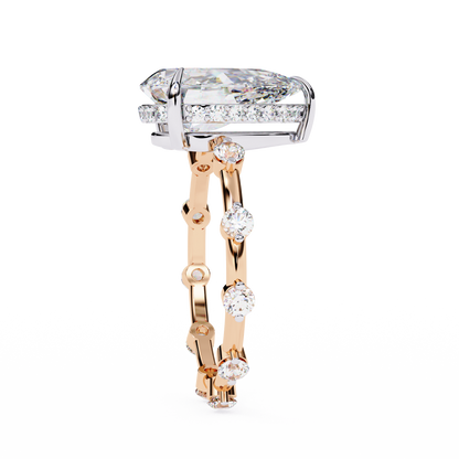 Rose Gold / Moissanite, Rose Gold / Lab Grown