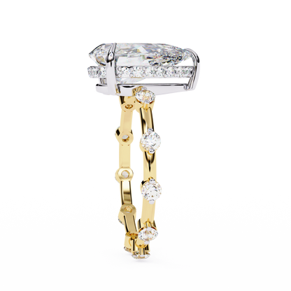 Yellow Gold / Moissanite, Yellow Gold / Lab Grown
