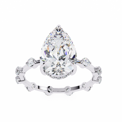 White Gold / Moissanite, White Gold / Lab Grown, 925 Silver / Moissanite, 925 Silver / Lab Grown