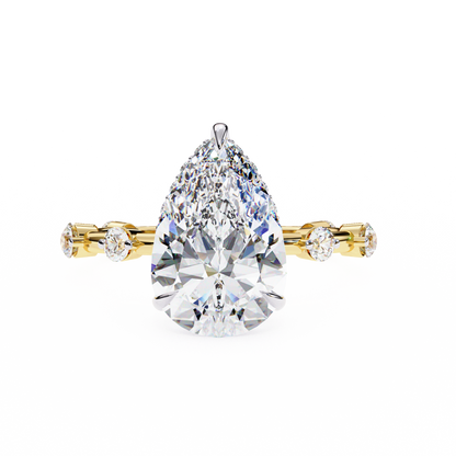 Yellow Gold / Moissanite, Yellow Gold / Lab Grown
