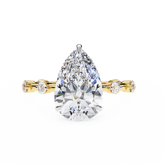 Yellow Gold / Moissanite, Yellow Gold / Lab Grown