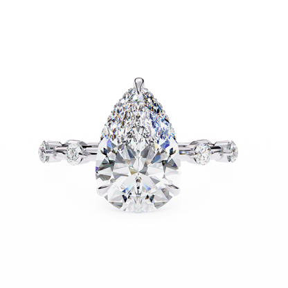 White Gold / Moissanite, White Gold / Lab Grown, 925 Silver / Moissanite, 925 Silver / Lab Grown
