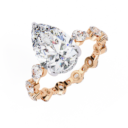 Rose Gold / Moissanite, Rose Gold / Lab Grown