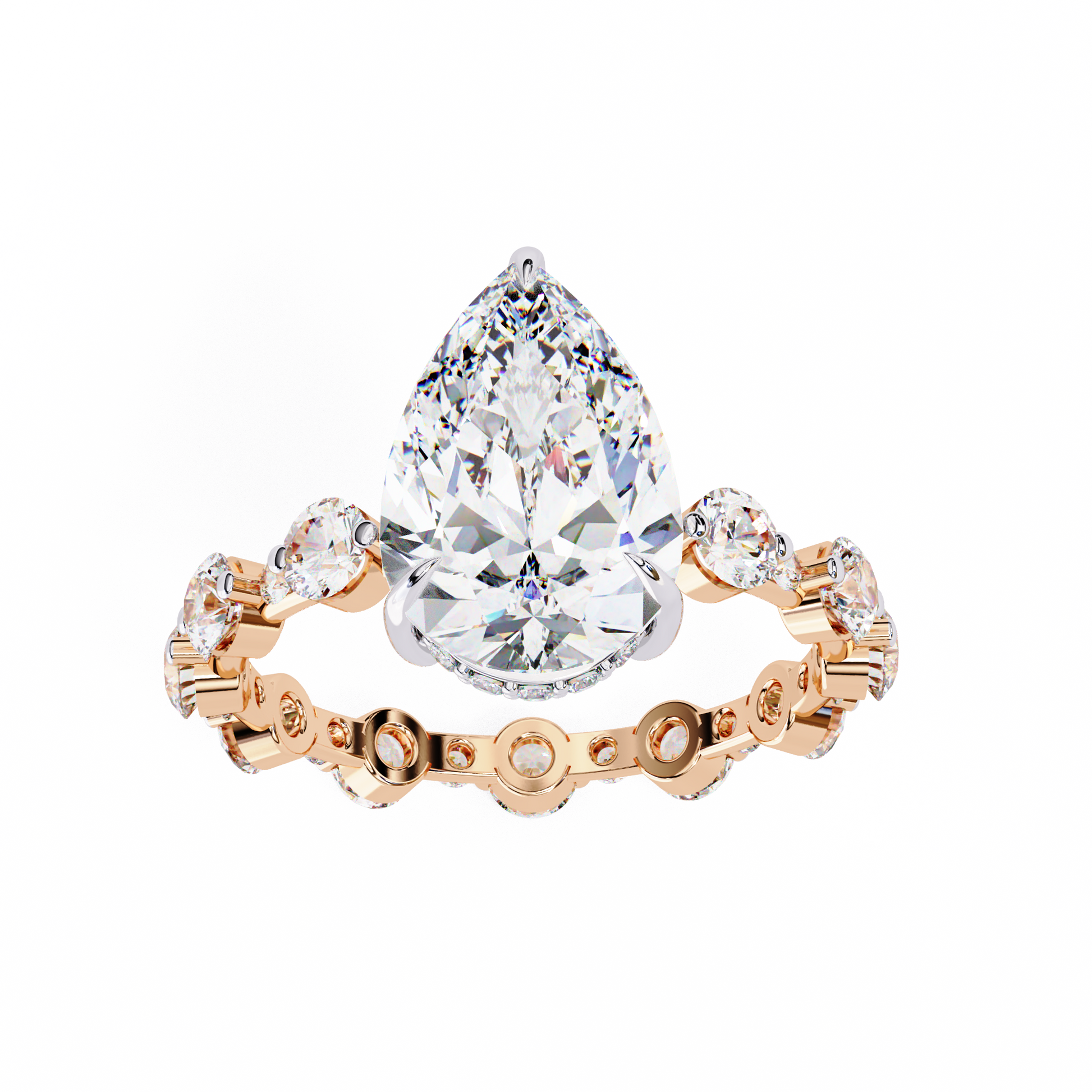 Rose Gold / Moissanite, Rose Gold / Lab Grown