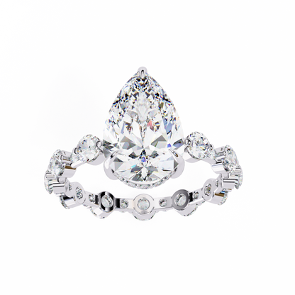 White Gold / Moissanite, White Gold / Lab Grown, 925 Silver / Moissanite, 925 Silver / Lab Grown
