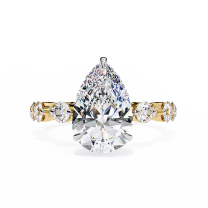 Yellow Gold / Moissanite, Yellow Gold / Lab Grown