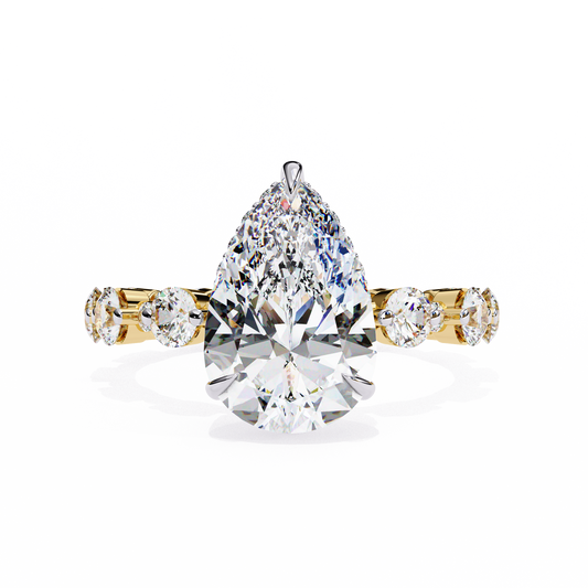 Yellow Gold / Moissanite, Yellow Gold / Lab Grown