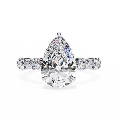 White Gold / Moissanite, White Gold / Lab Grown, 925 Silver / Moissanite, 925 Silver / Lab Grown