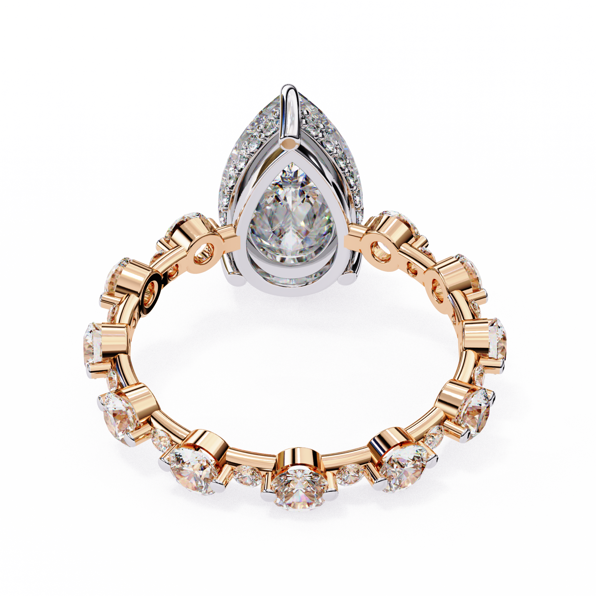 Rose Gold / Moissanite, Rose Gold / Lab Grown