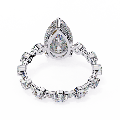 White Gold / Moissanite, White Gold / Lab Grown, 925 Silver / Moissanite, 925 Silver / Lab Grown