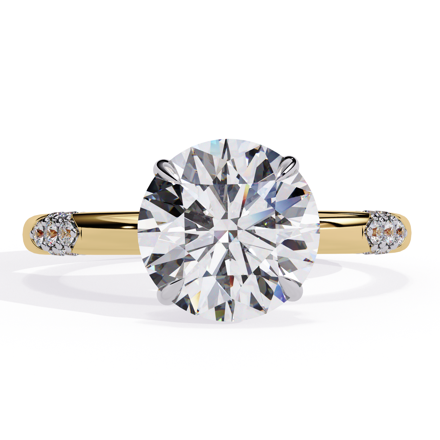 Yellow Gold / Moissanite, Yellow Gold / Lab Grown