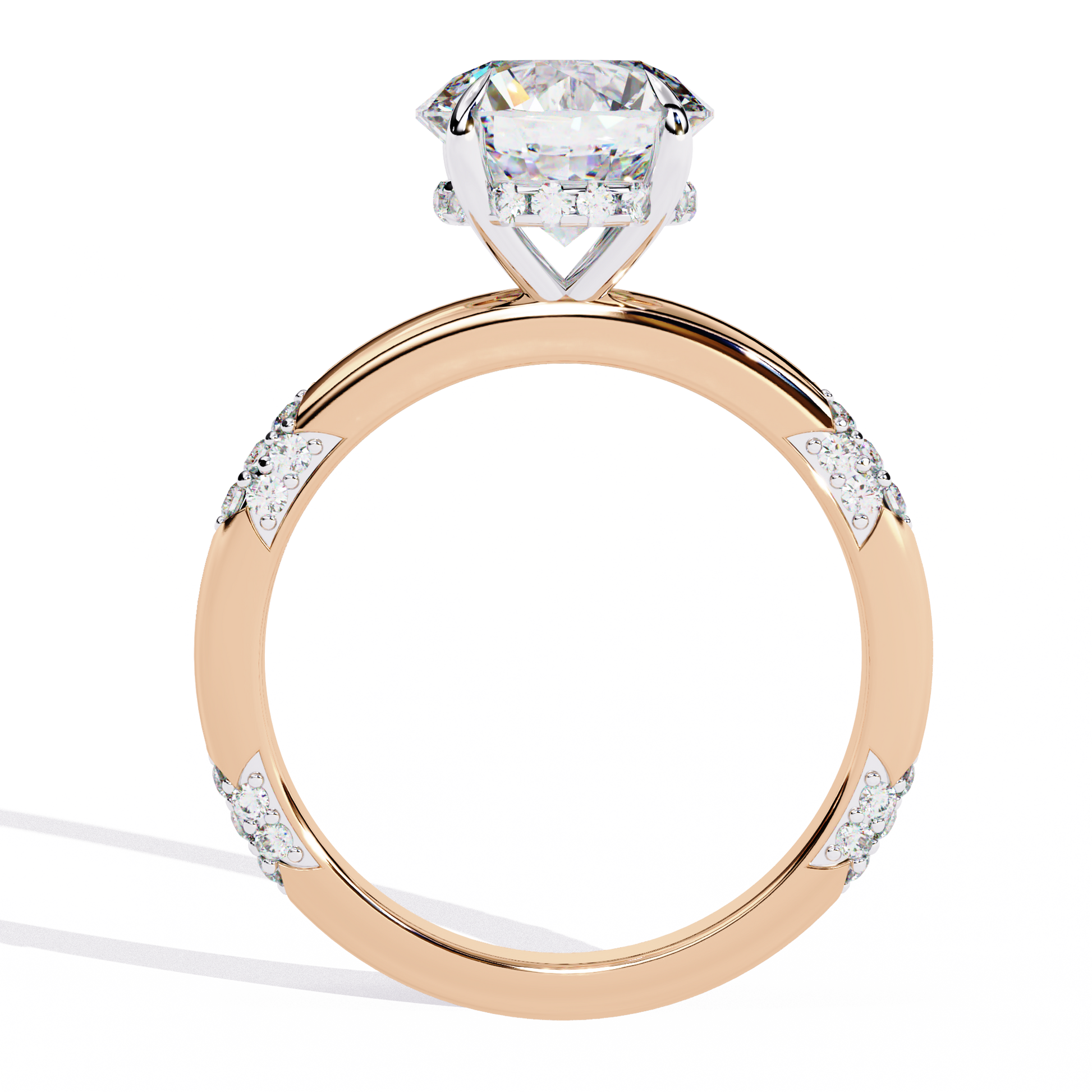 Rose Gold / Moissanite, Rose Gold / Lab Grown