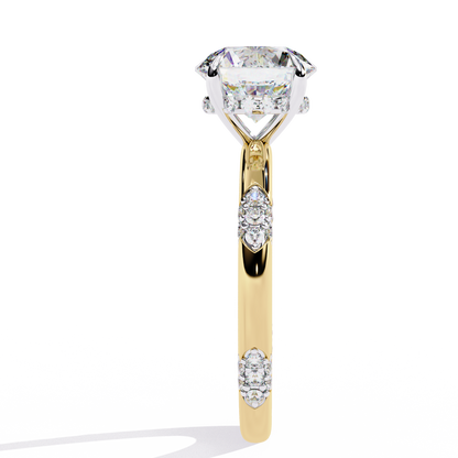 Yellow Gold / Moissanite, Yellow Gold / Lab Grown