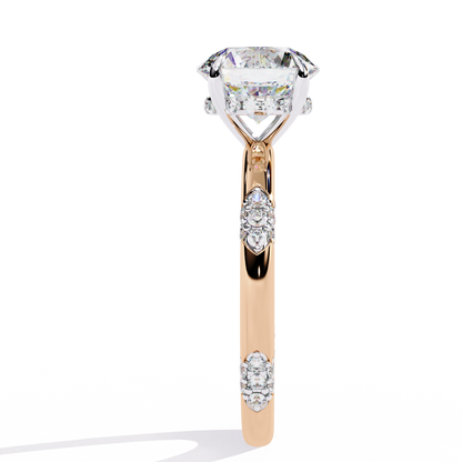 Rose Gold / Moissanite, Rose Gold / Lab Grown