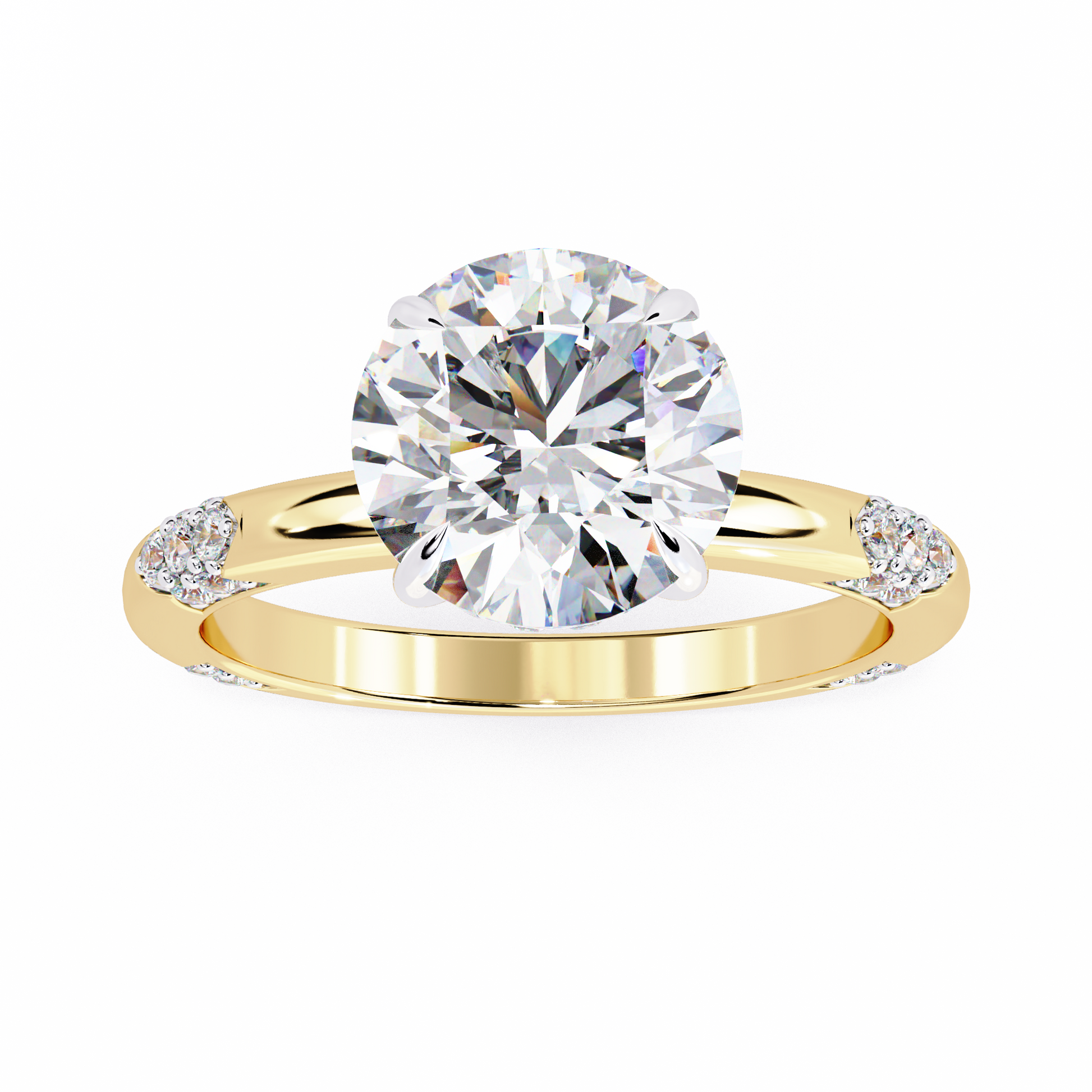 Yellow Gold / Moissanite, Yellow Gold / Lab Grown