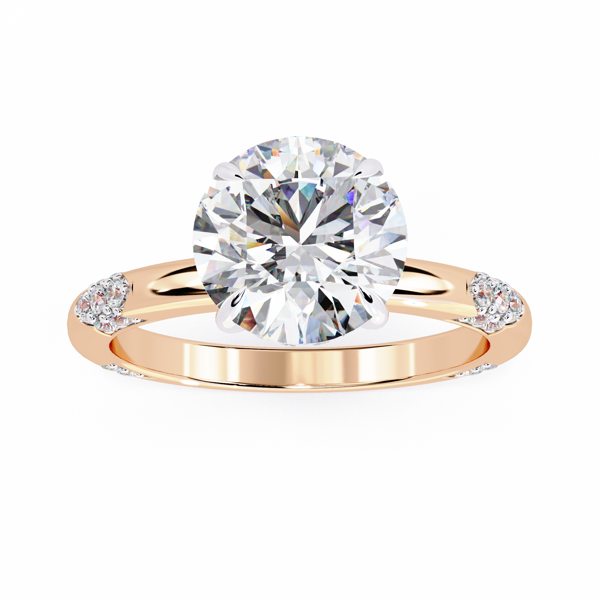 Rose Gold / Moissanite, Rose Gold / Lab Grown