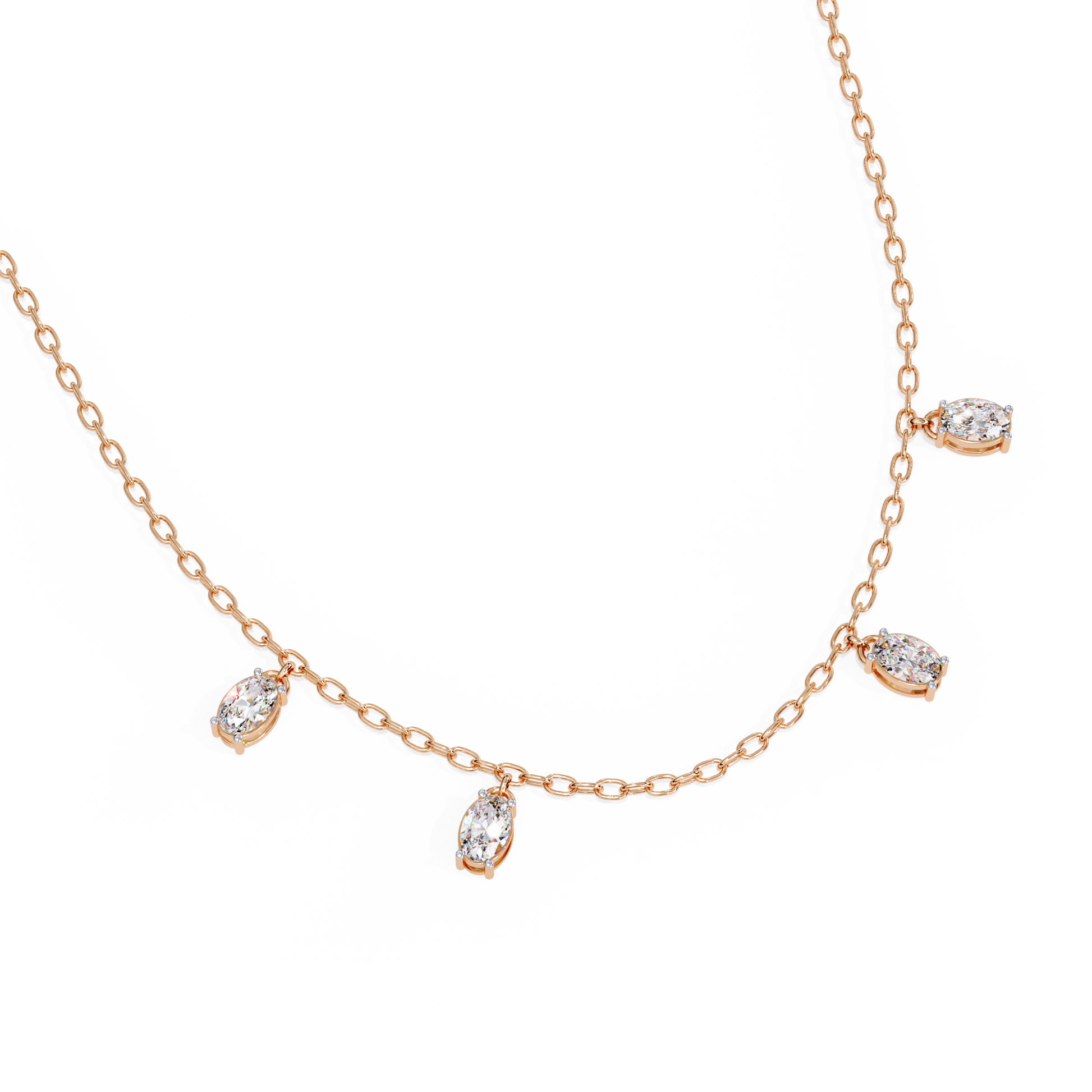 Rose Gold / Moissanite, Rose Gold / Lab Grown