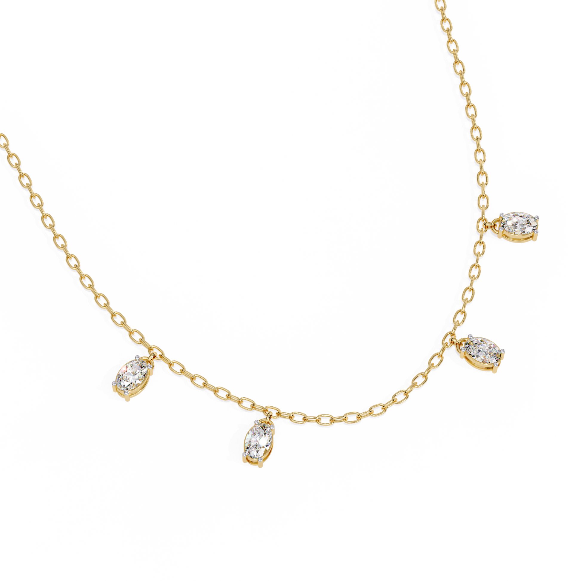 Yellow Gold / Moissanite, Yellow Gold / Lab Grown