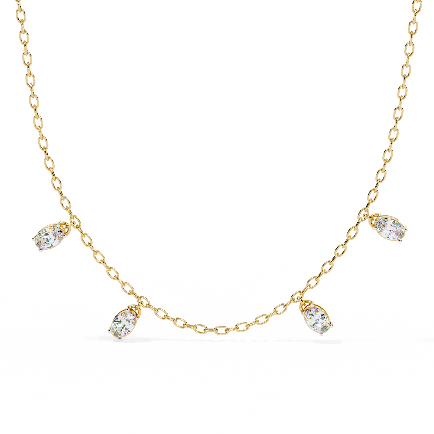 yellow gold / moissanite, yellow gold / lab grown