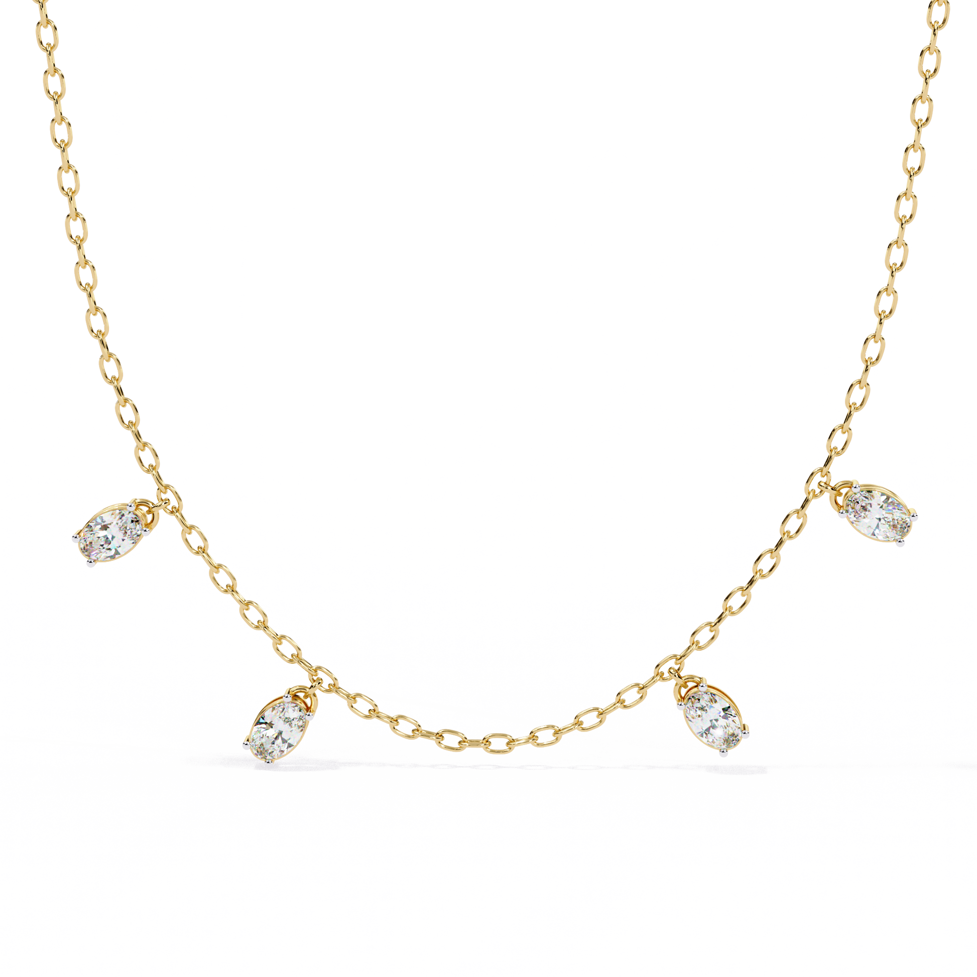 Yellow Gold / Moissanite, Yellow Gold / Lab Grown