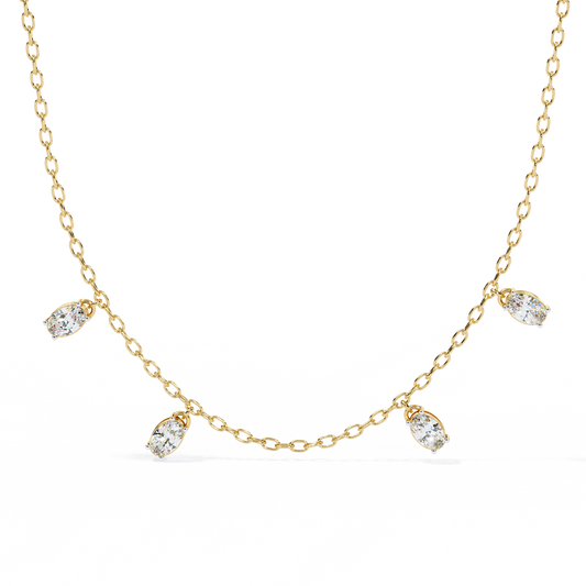 Yellow Gold / Moissanite, Yellow Gold / Lab Grown