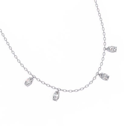 White Gold / Moissanite, White Gold / Lab Grown