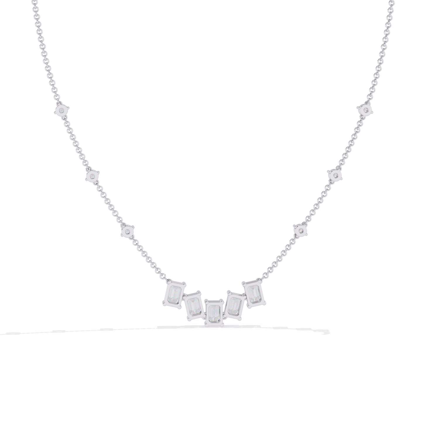 white gold / moissanite, white gold / lab grown