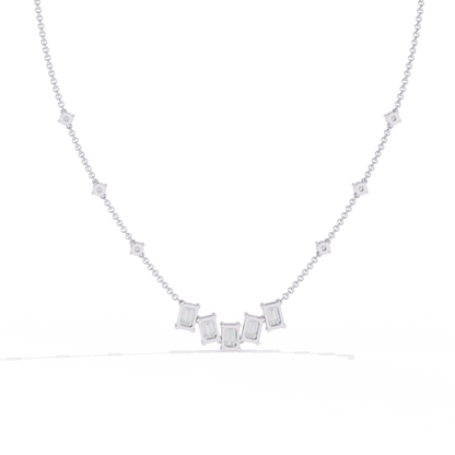 White Gold / Moissanite, White Gold / Lab Grown