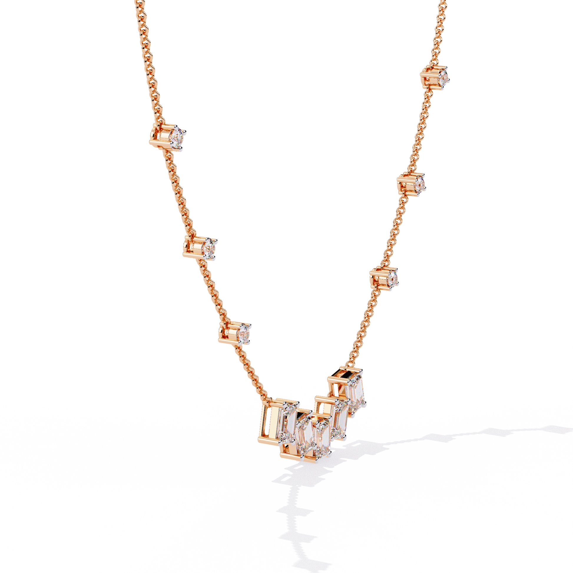 Rose Gold / Moissanite, Rose Gold / Lab Grown