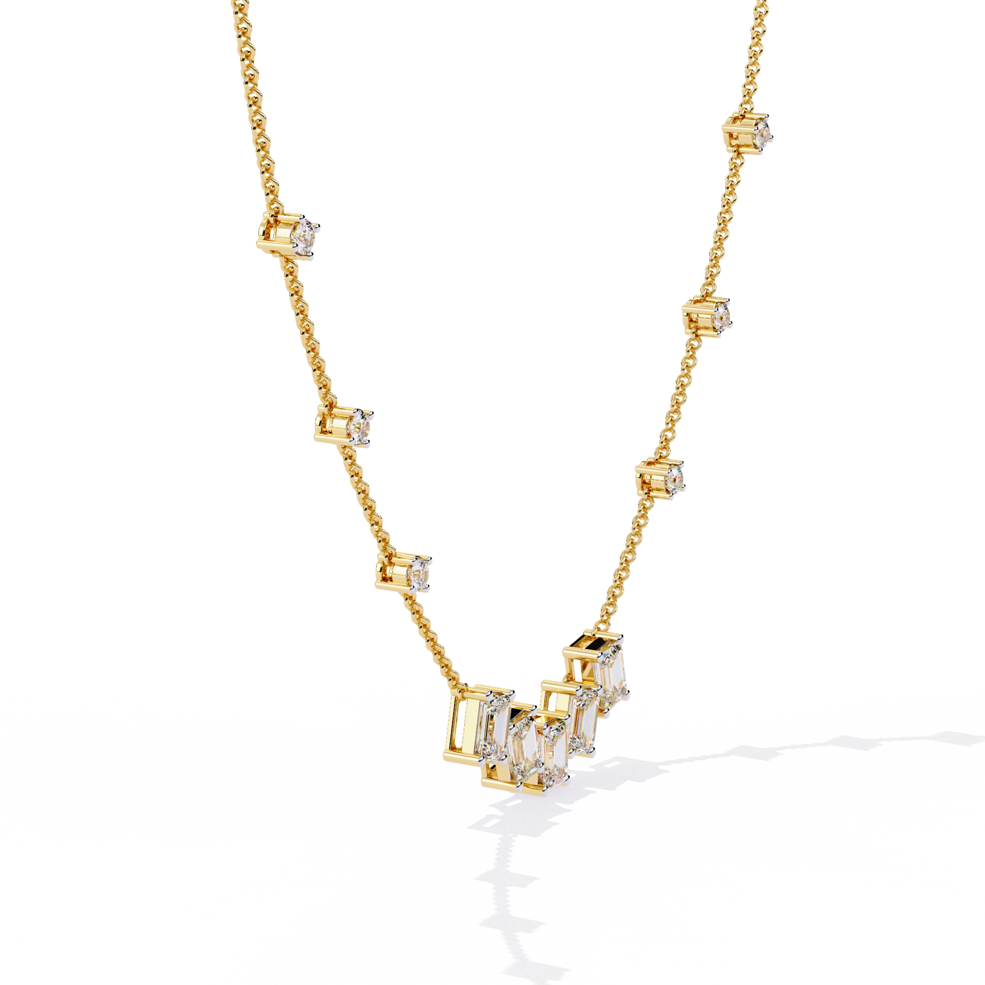 Yellow Gold / Moissanite, Yellow Gold / Lab Grown