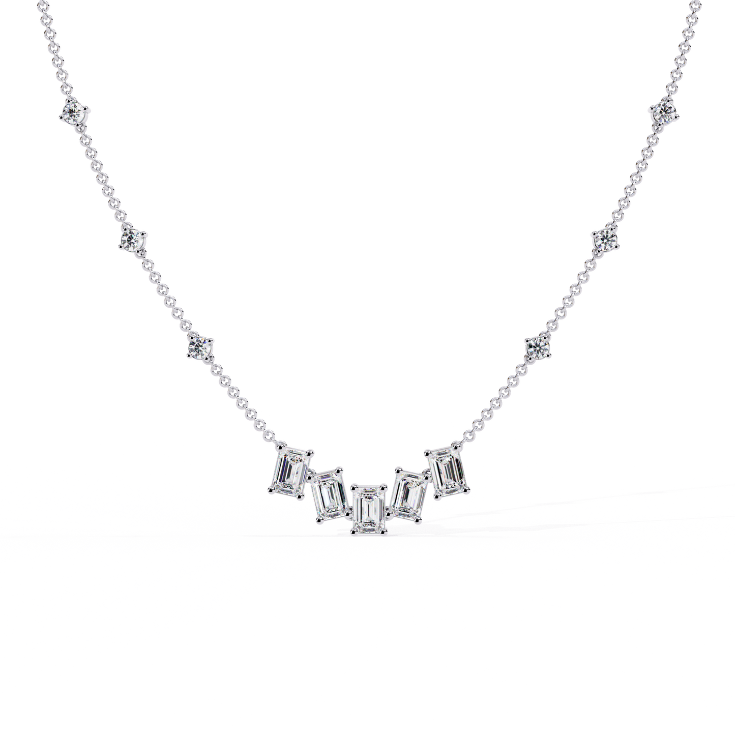 white gold / moissanite, white gold / lab grown