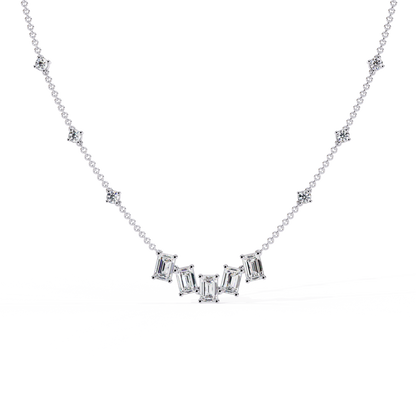 White Gold / Moissanite, White Gold / Lab Grown