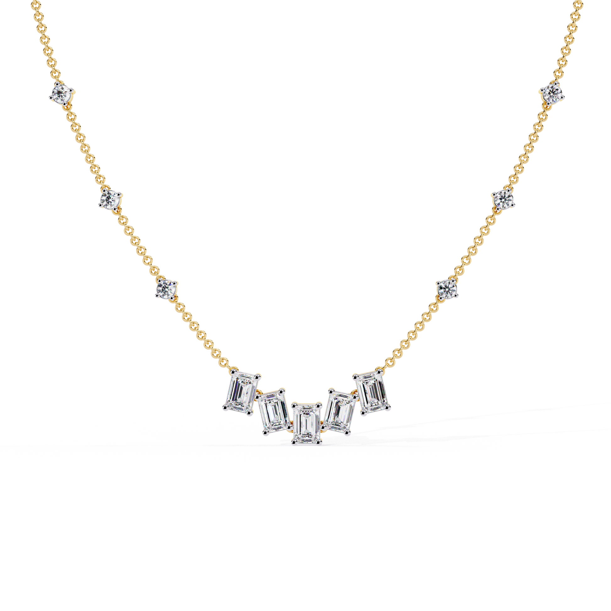 Yellow Gold / Moissanite, Yellow Gold / Lab Grown