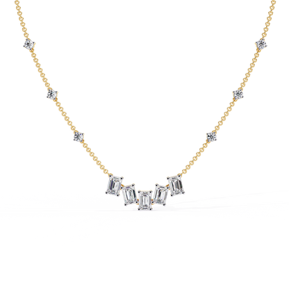 Yellow Gold / Moissanite, Yellow Gold / Lab Grown