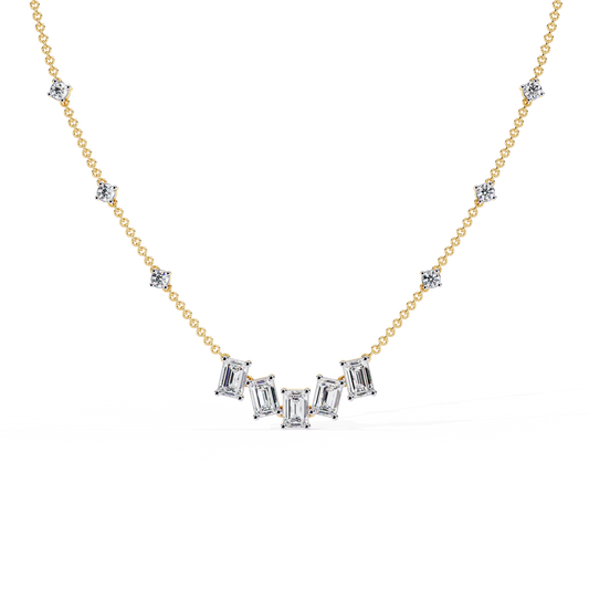 Yellow Gold / Moissanite, Yellow Gold / Lab Grown