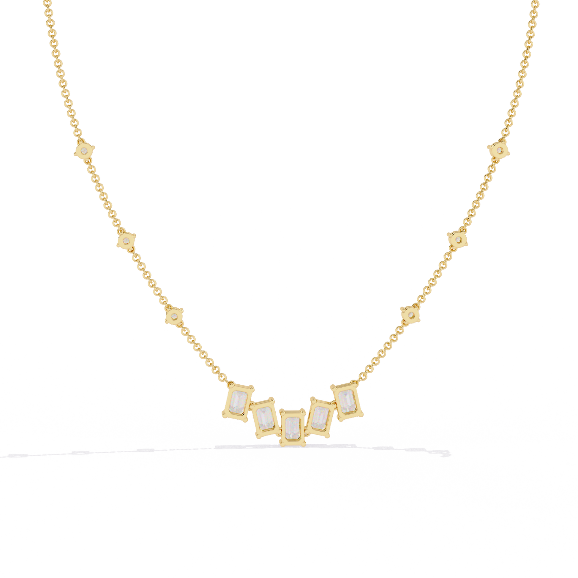 Yellow Gold / Moissanite, Yellow Gold / Lab Grown