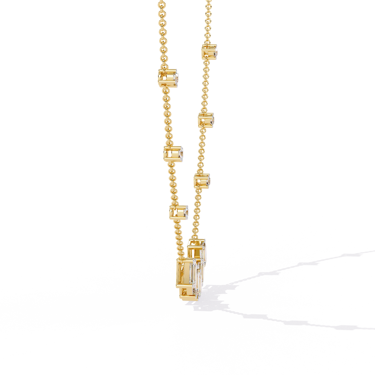 yellow gold / moissanite, yellow gold / lab grown