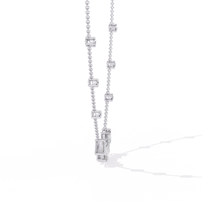 White Gold / Moissanite, White Gold / Lab Grown