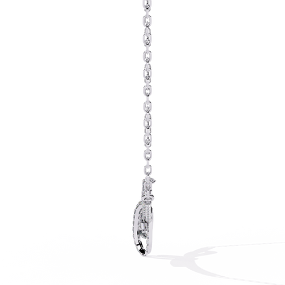 White Gold / Moissanite, White Gold / Lab Grown